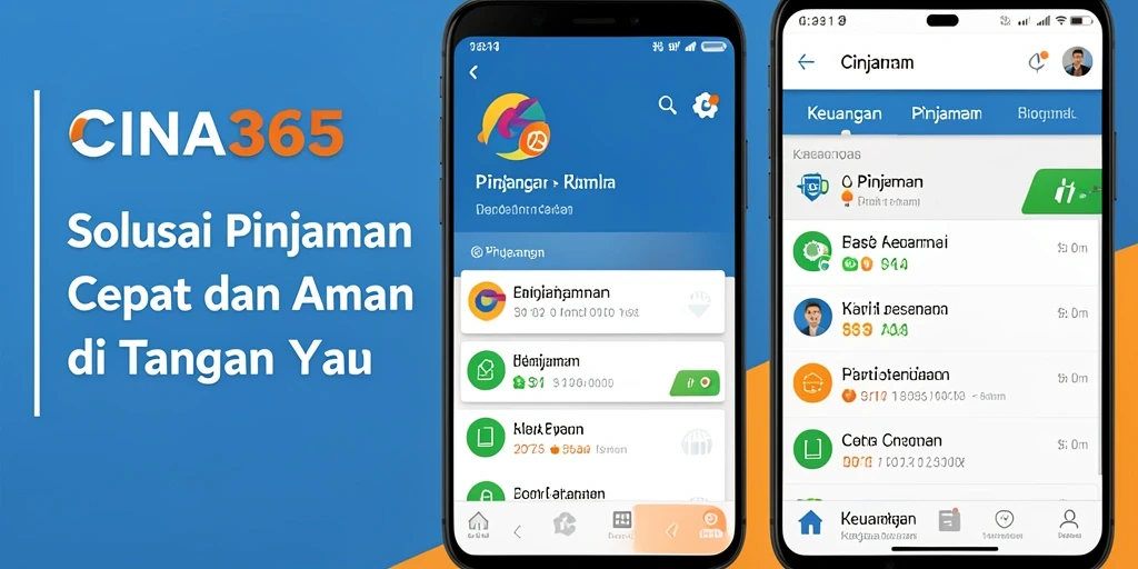 Tampilan antarmuka aplikasi CINA365 yang user-friendly.