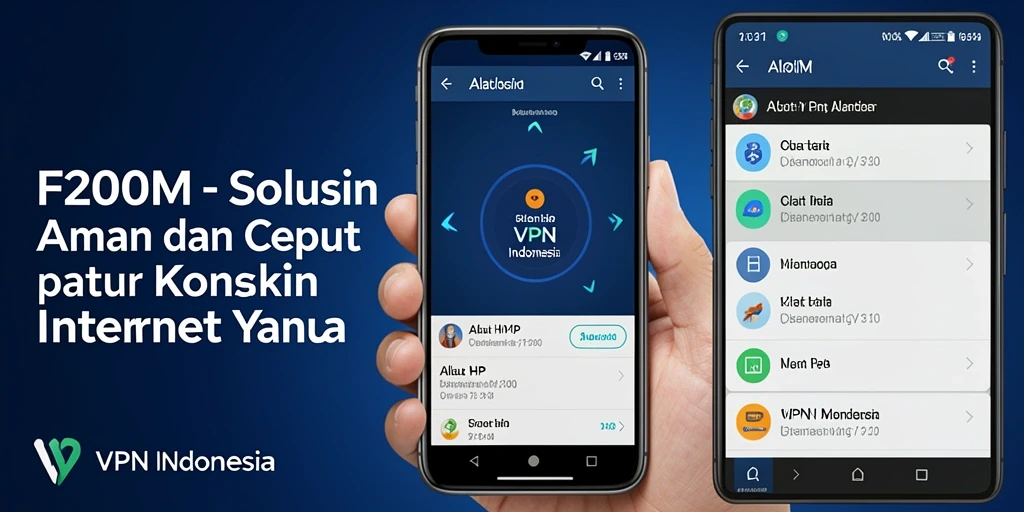 Antarmuka F200M yang modern dan mudah digunakan untuk koneksi VPN.