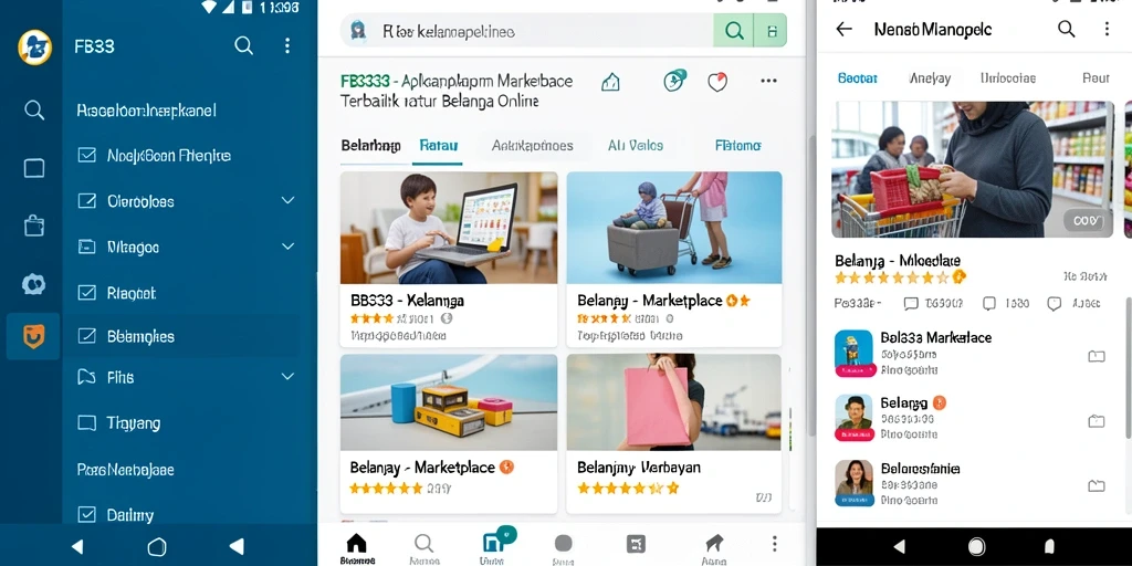 Tampilan antarmuka FB333 yang intuitif untuk pengalaman belanja online.