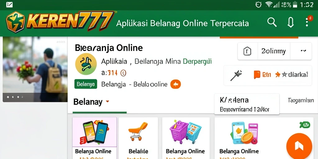 Tampilan antarmuka KEREN777 untuk belanja online yang menarik.