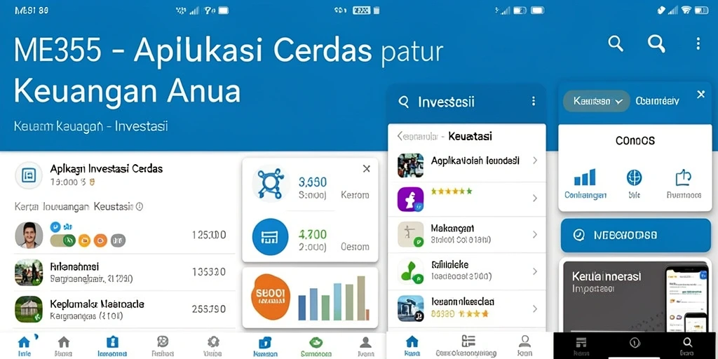 Antarmuka ME355 yang intuitif dan mudah digunakan untuk investasi.