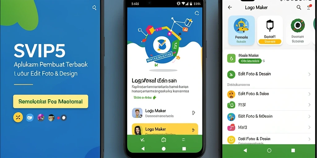Antarmuka SVIP5 yang intuitif untuk membuat logo dengan mudah.