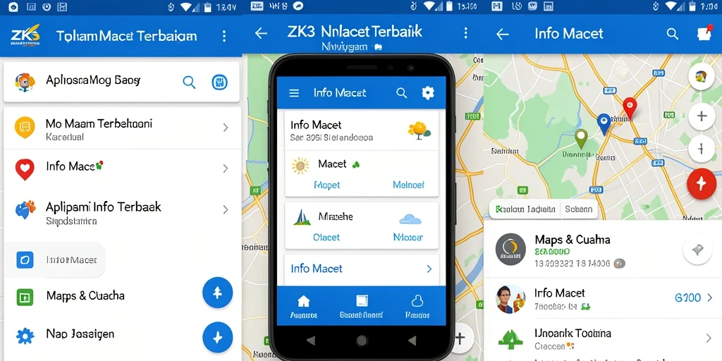 Tampilan antarmuka ZK3 dengan informasi kemacetan terkini.
